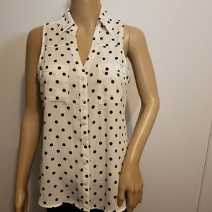Express Sleeveless Button-Up Shirt